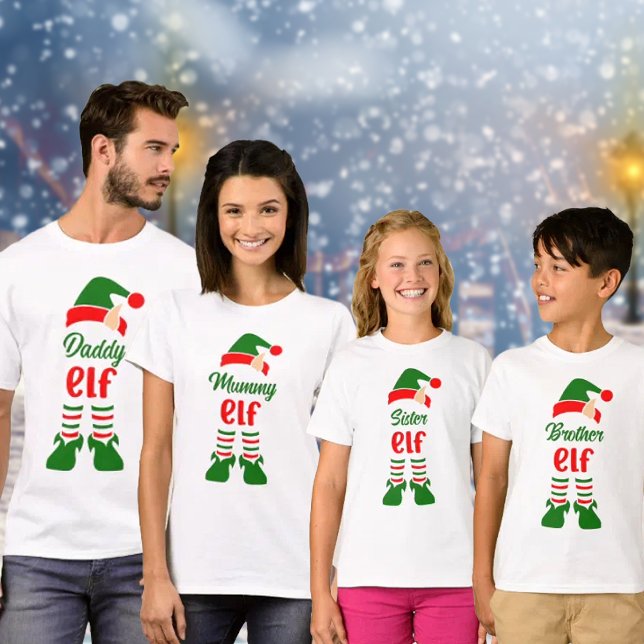 Julmatchning för Cute Elf-familjen T Shirt (Skapare uppladdad)