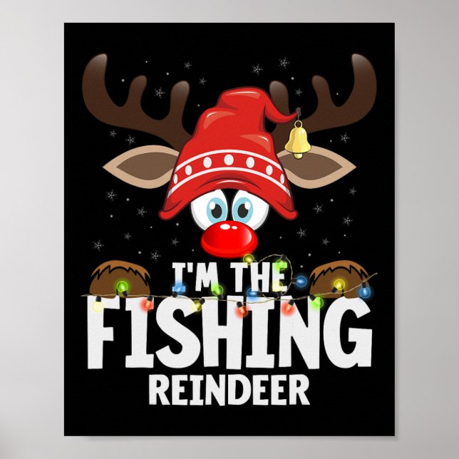 Julmatchning Jag är renen som fiskar  Poster (Framsidan)