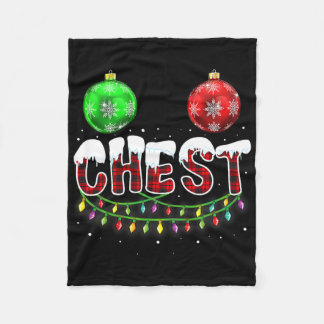 Julmatchning mellan Chest Nöt och några kastanjer Fleecefilt
