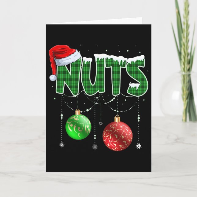 Julmatchning mellan Chest Nöt och några kastanjer Kort (Framsida)