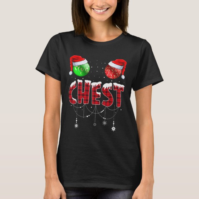 Julmatchning mellan kastanjer och kastanjer i Ches T Shirt (Framsida)