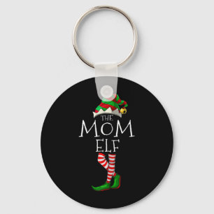 Julmatchningsfamiljen Pajama i Roligten Mamma Elf Nyckelring