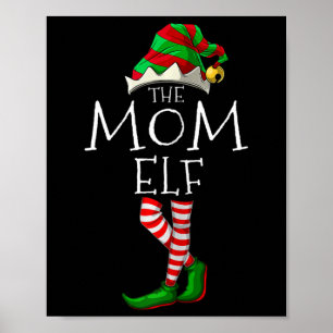 Julmatchningsfamiljen Pajama i Roligten Mamma Elf Poster