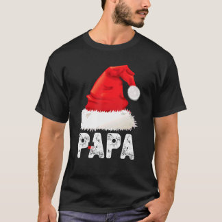 Julmatchningsfamiljen Pappa Santa Hat Julafton T Shirt