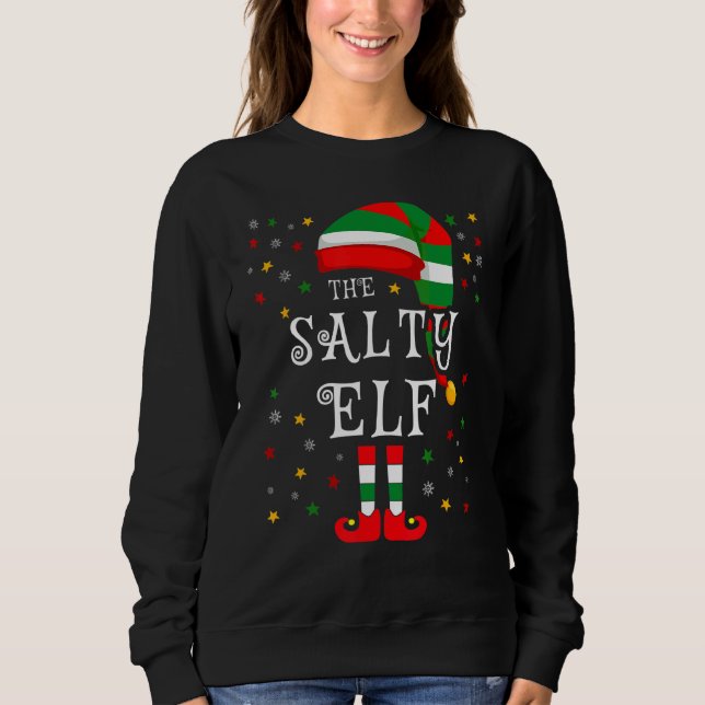 Julmatchningsgruppen Elf i Salty Elf T Shirt (Framsida)