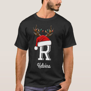 Julmatchningsutfall för monogrammad familj t shirt
