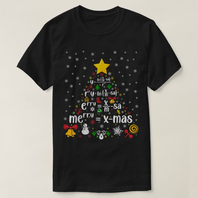 Julmatematikprofessor i julafton math-lärarmath Ch T Shirt (Design framsida)