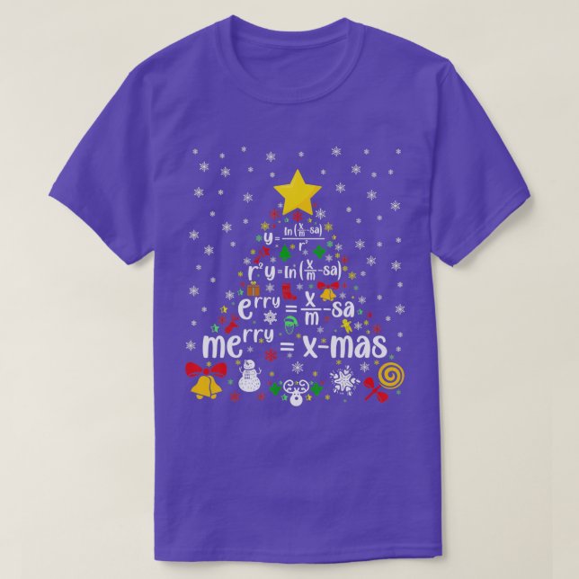 Julmatematikprofessor i julafton math-lärarmath Ch T Shirt (Design framsida)