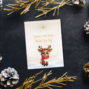 Julmeddelandet Baby Reindeer Helg Vykort