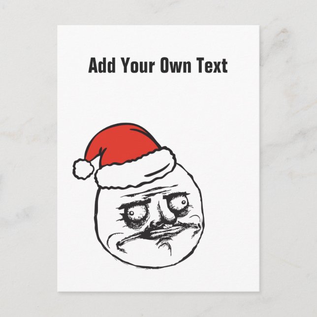 Julmemes Gillar mig Anpassad text REDIGERBAR Helg Vykort (Framsida)
