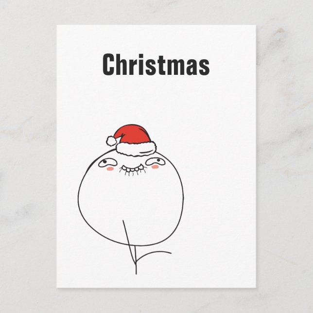Julmemes Naiv Le Me Anpassad text REDIGERBAR Helg Vykort (Framsida)