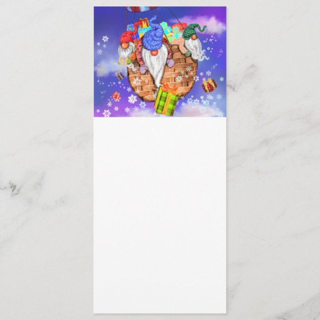 Julmeny med Lycklig Gnomes Ge-gåvor Meny (Baksida)