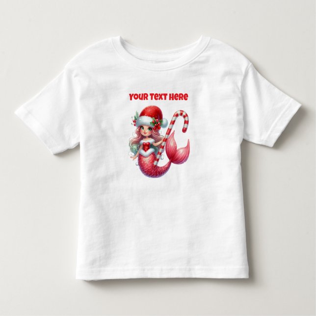 Julmermaid Bebis T-Shirt (Framsida)
