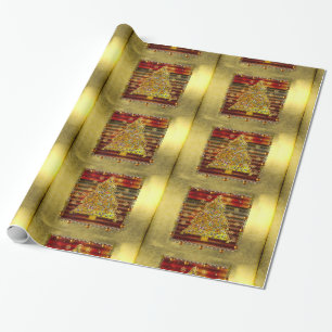 Julmetallträd Presentpapper