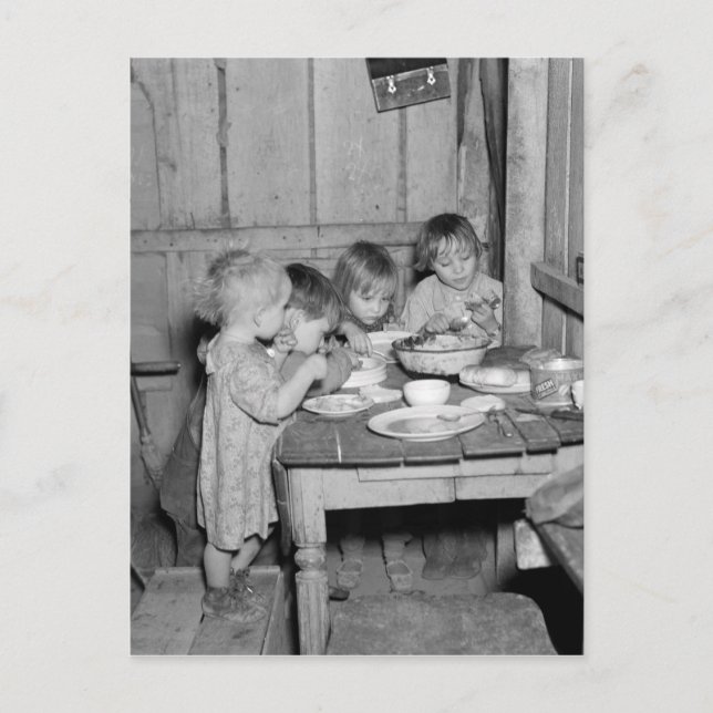 Julmiddag 1936 helg vykort (Framsida)