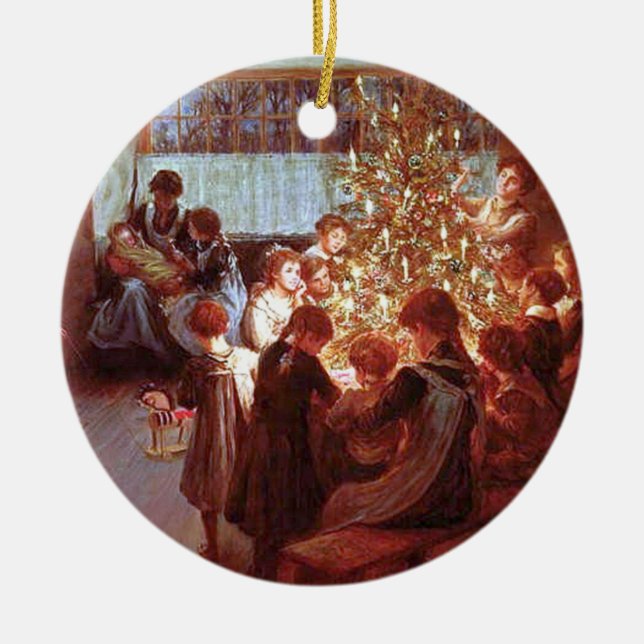 Julmiddag Julgransprydnad Keramik (Framsidan)