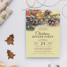 Julmiddag på vintage tema inbjudningar