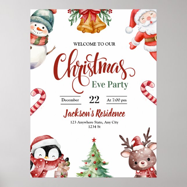 Julmiddagsinbjudan, Julfest Poster (Framsidan)
