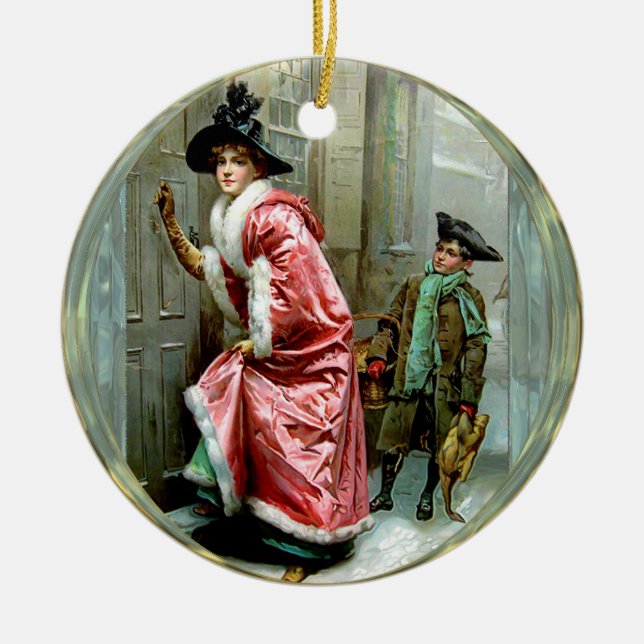 JulmiddagVictorian Julgransprydnad Keramik (Framsidan)