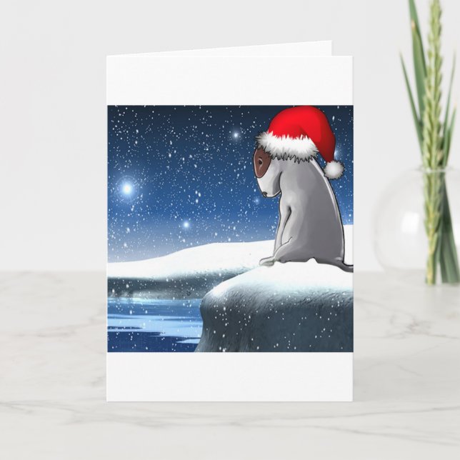 JulMilo (tjurTerriervalpen) Helgkort (Framsida)