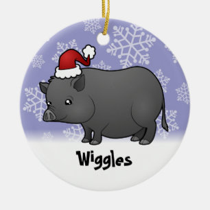 Julminiatyrgris Julgransprydnad Keramik