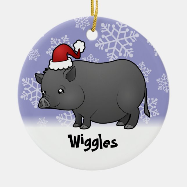 Julminiatyrgris Julgransprydnad Keramik (Framsidan)