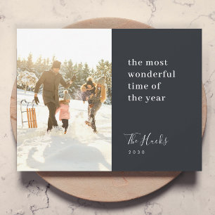 Julminimalism Modern Stilfull Familjefoto Julkort