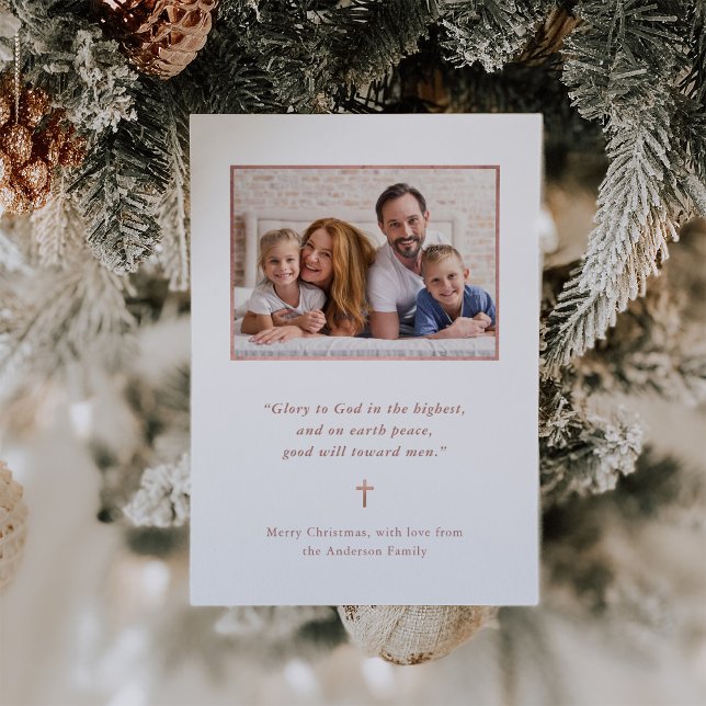 Julminimalism | Ro Guld Kor och foto Julkort (Skapare uppladdad)