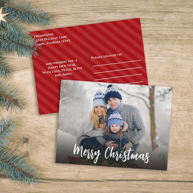 Julminimalistisk enkel calligrafi 1 Foto Helg Vykort (Skapare uppladdad)