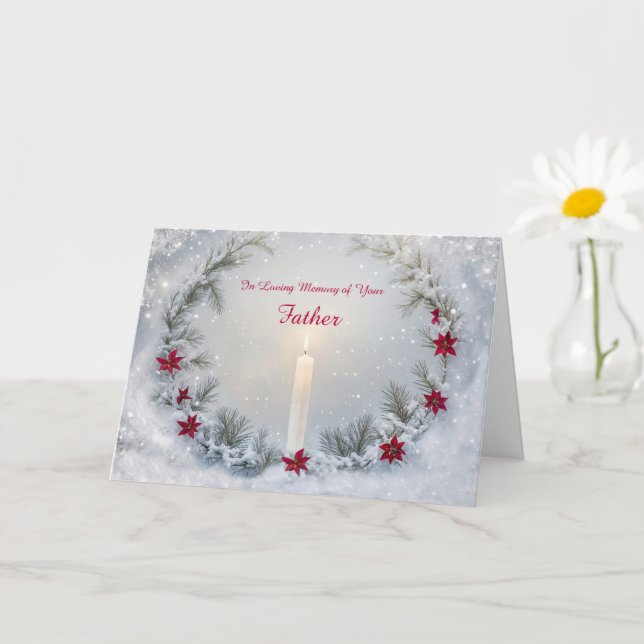 Julminne i far Pappa med ljus Kort (Liten växt)