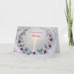 Julminne med anpassat namn minnesmärke kort