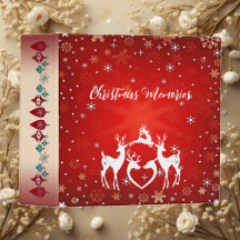 Julminnen Foto Album Red Bok Binder