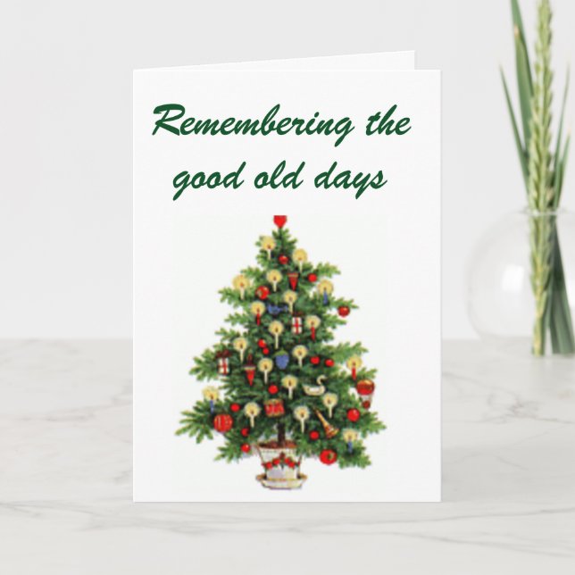 JULMINNEN GAMLA Dagar & GODA VÄNNER Helgkort (Framsida)