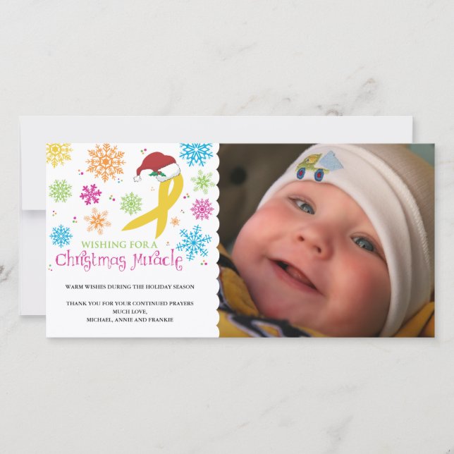 Julmirakel - barndomcancerband julkort (Framsida)