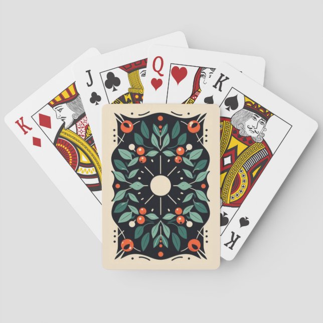 Julmistel bär Jul  Casinokort (Baksidan)