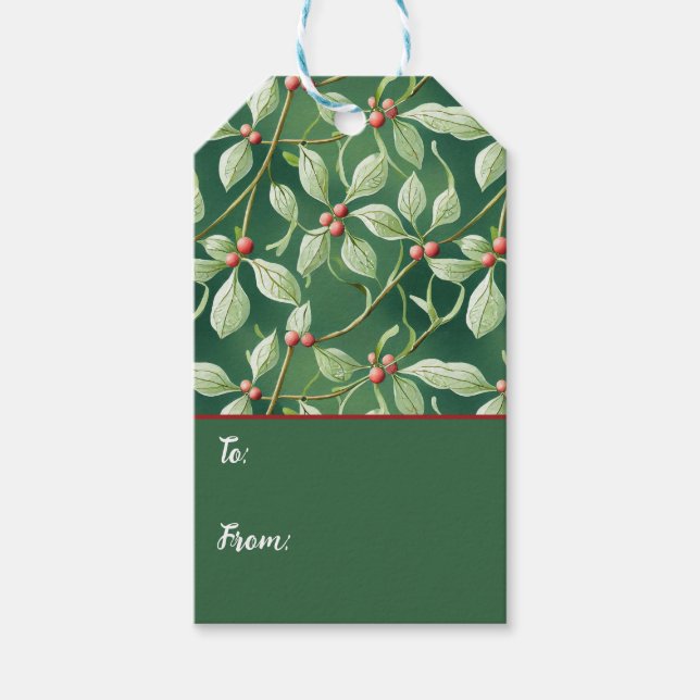 Julmistel  presentetikett (Framsidan)