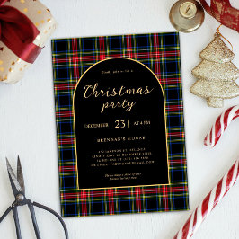 Julmodern Elegant Tartan Julfest Inbjudningar