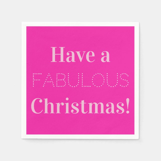 Julmodern Rosa Party Pappersservett (Framsidan)