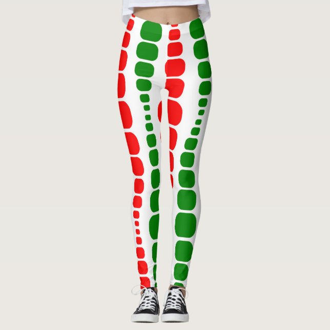 Julmoderna rektanglar leggings (Framsida)