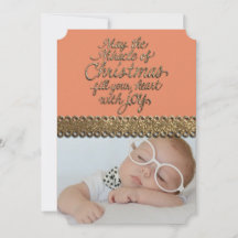 Julmonogram PHOTO GREETING CARD