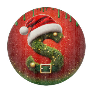 Julmonogram S med tomteluva present