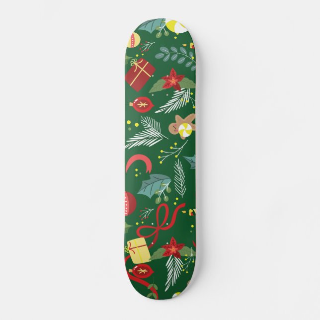 Julmönster 5 mini skateboard bräda 18,5 cm (Framsida)