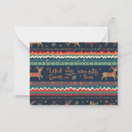 Julmönster brevkort design anteckningskort