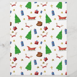 Julmönster i vit och svart scrapbook