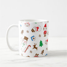 Julmönster ikon santa träd glad present Mugg
