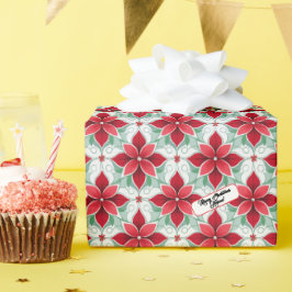 Julmönster inspirerat av Poinsettia i modern stil  Presentpapper