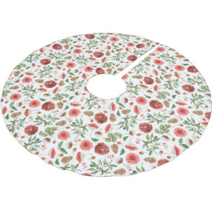 Julmönster Julgransmatta Borstad Polyester