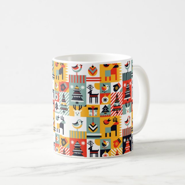 Julmönster Kaffemugg (Framsida höger)