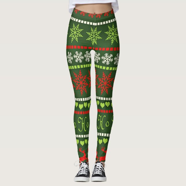 Julmönster Leggings (Framsida)