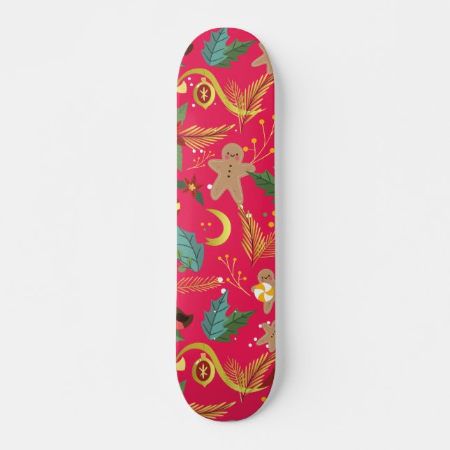 Julmönster Mini Skateboard Bräda 18,5 Cm (Framsida)